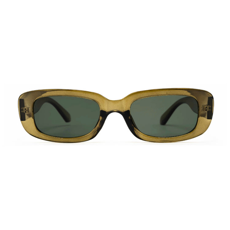 Lentes de sol Blinders Dark Green Dope con marco redondo verde botella y lentes negros, estilo unisex UV400 - Blinders Online Store