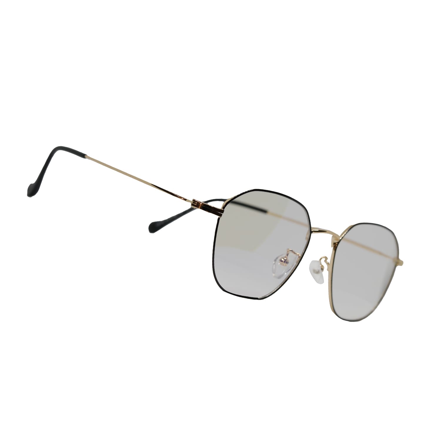 Lentes blue blocking circulares unisex negros con dorado Black Gold Branson │ Blinders Online Store