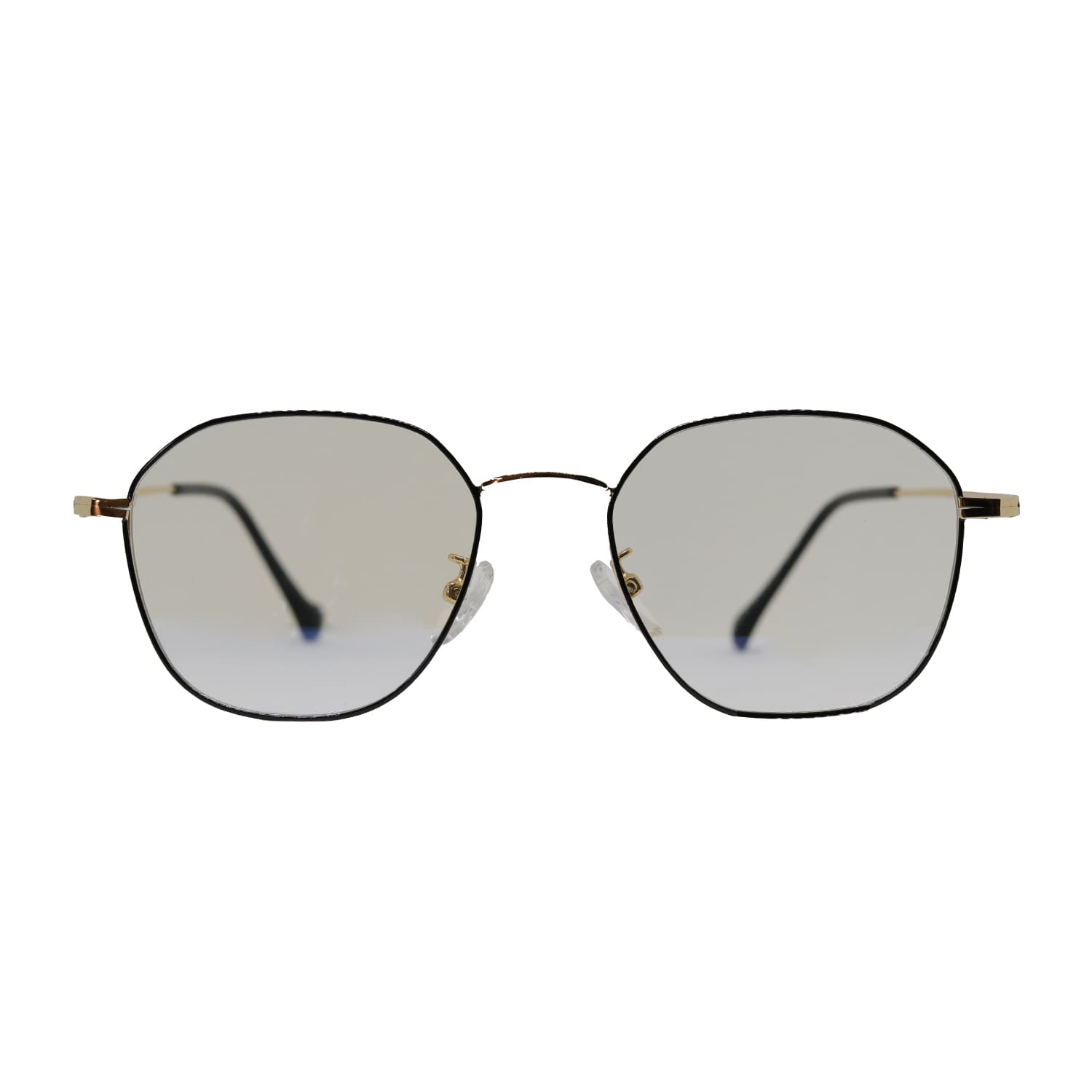 Lentes blue blocking circulares unisex negros con dorado Black Gold Branson │ Blinders Online Store