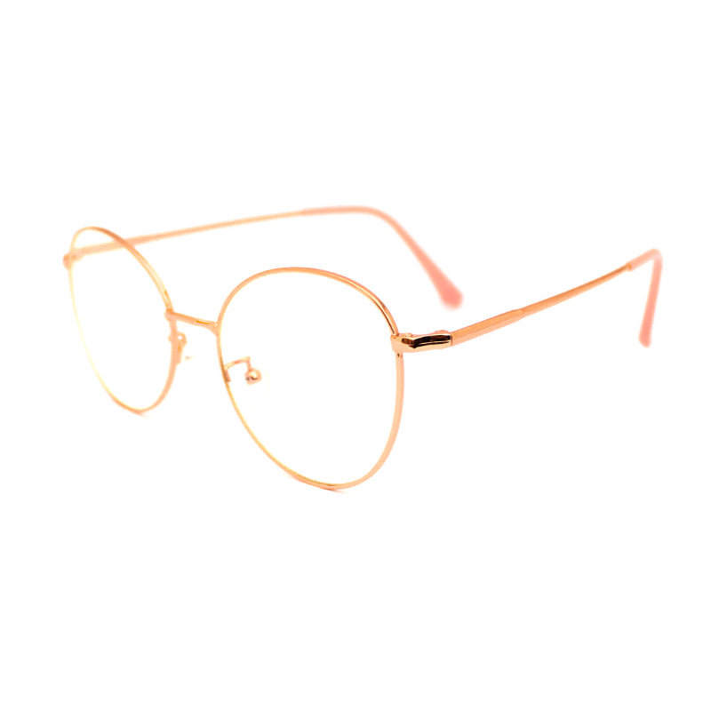 Lentes Blue blocking redondos rosados metálicos Rose Ford - Blinders Online Store