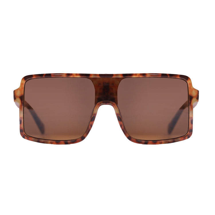 Lentes de sol rectangulares grandes unisex animal print Gold Gradient Campers - Blinders Online Store