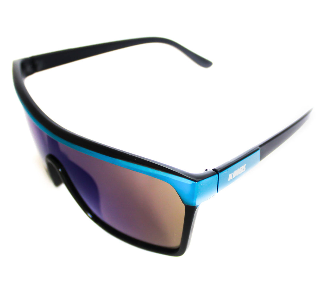 Lentes de sol rectangulares largos azules Ocean Wave - Blinders Online Store