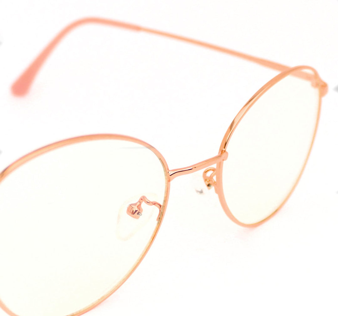 Lentes Blue blocking redondos rosados metálicos Rose Ford - Blinders Online Store