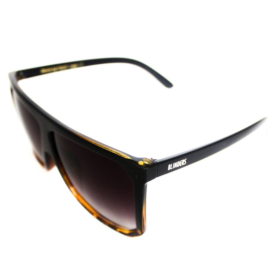 Lentes de sol ovalados grandes negros Black Print Monaco - Blinders Online Store