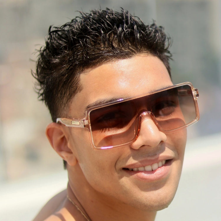 Lentes de sol rectangulares grandes unisex Chrome Campers hombre - Blinders Online Store