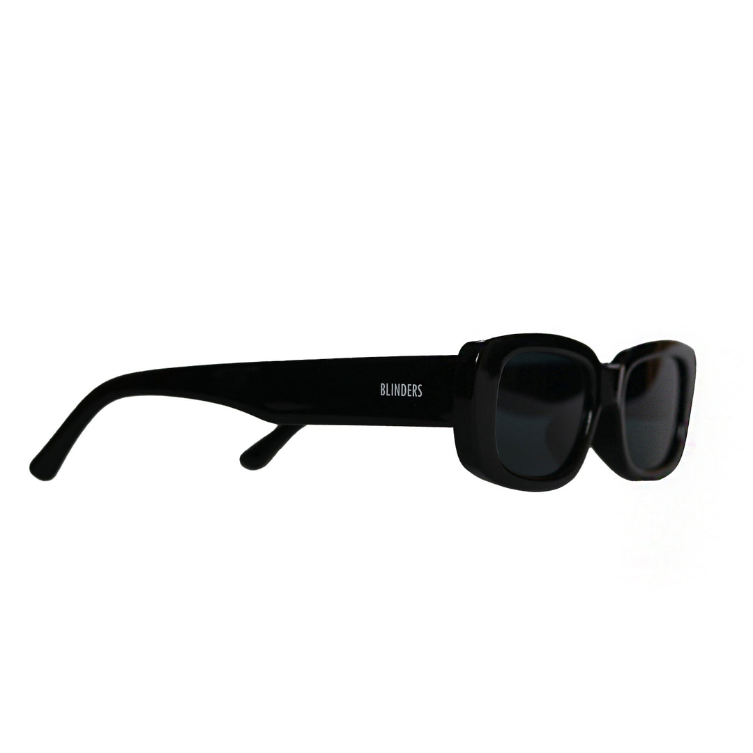 Lentes de sol Blinders Black Dope con marco redondo negro y lentes negros, estilo unisex UV400 - Blinders Online Store