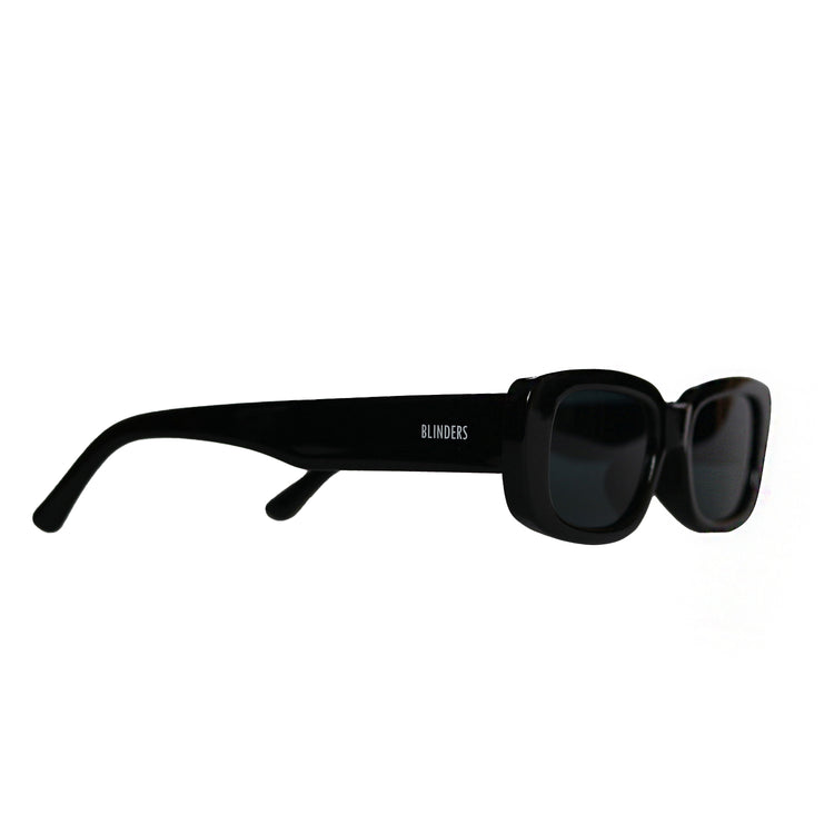 Lentes de sol Blinders Black Dope con marco redondo negro y lentes negros, estilo unisex UV400 - Blinders Online Store