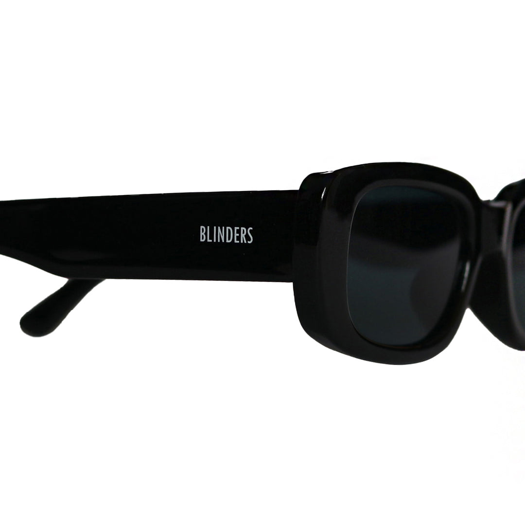 Lentes de sol Blinders Black Dope con marco redondo negro y lentes negros, estilo unisex UV400 - Blinders Online Store