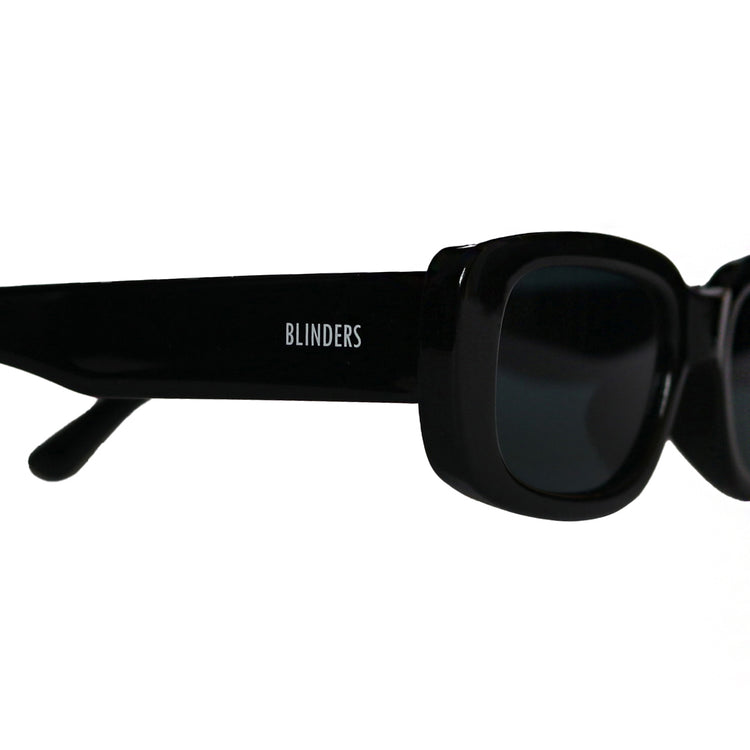 Lentes de sol Blinders Black Dope con marco redondo negro y lentes negros, estilo unisex UV400 - Blinders Online Store