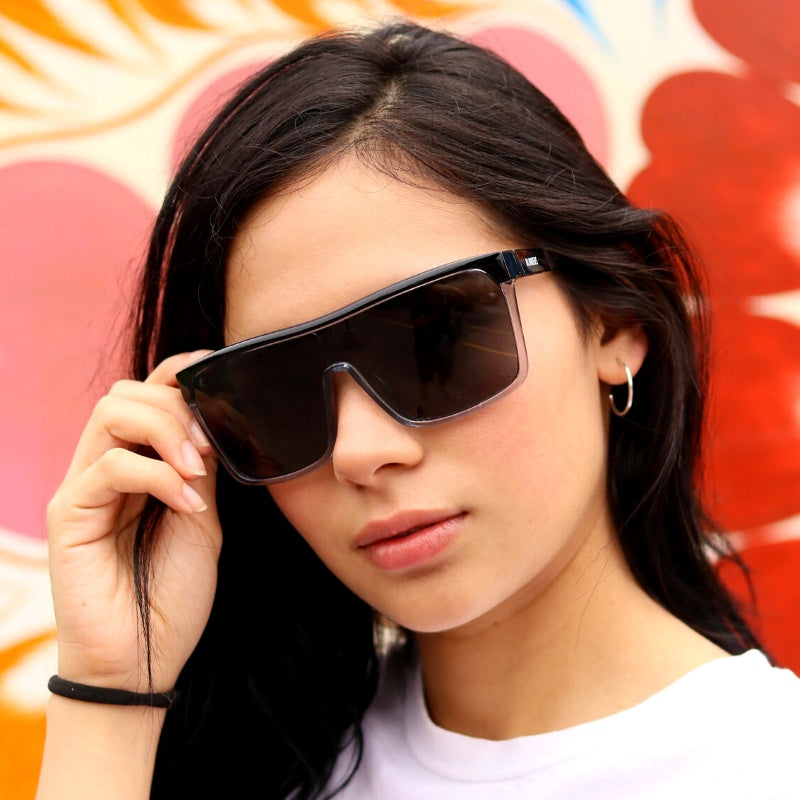 Lentes de sol rectangulares largos negros Dark Wave mujer - Blinders Online Store